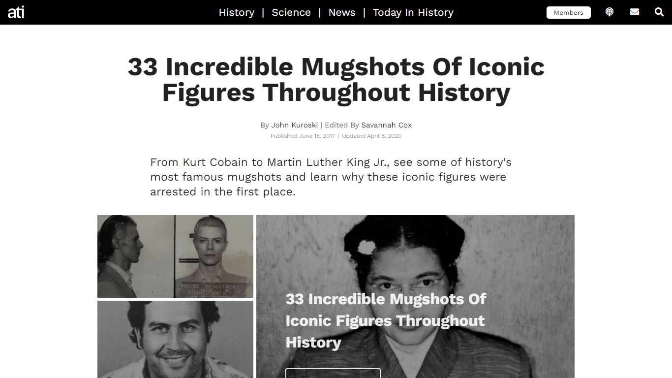 33 Incredible Mugshots Of Iconic Figures Throughout History
